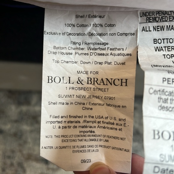 Boll & Branch Queen Cloud Cover Featherbed - Picture 3 of 10